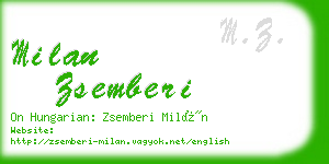 milan zsemberi business card